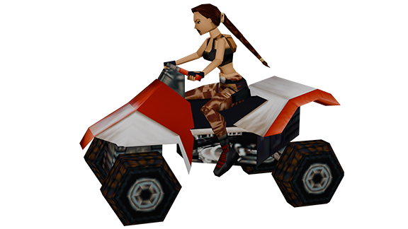 Lara Croft sur le quad dans TR3